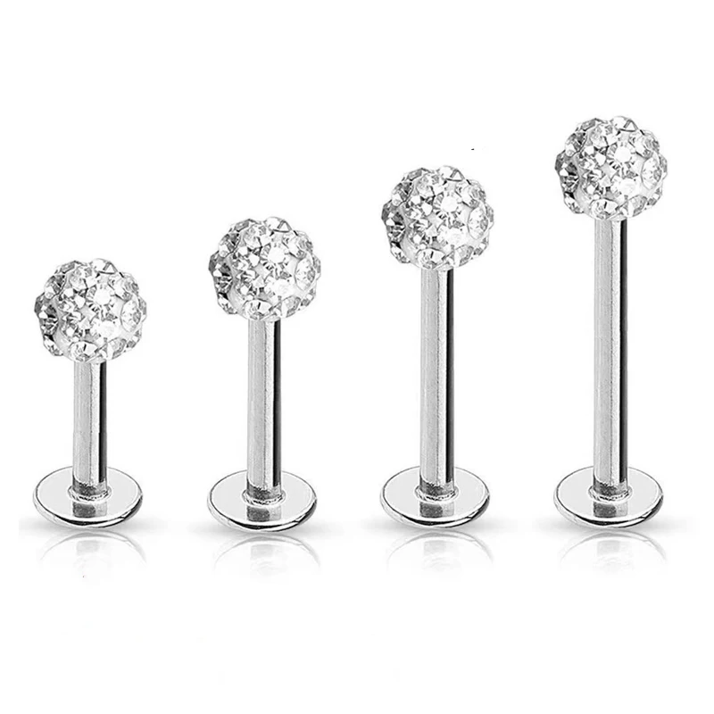 Body Jewelry Surgical Steel - 4 sztuki, 16G, piercing do ust
