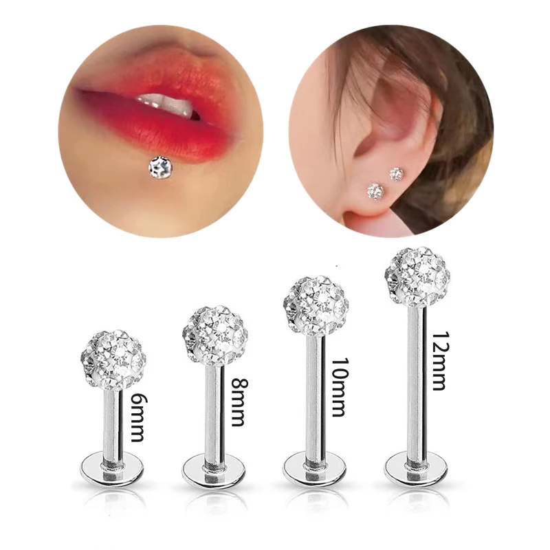 4 sztuki, 16G, piercing do ust – Body Jewelry Surgical Steel recenzja i cena