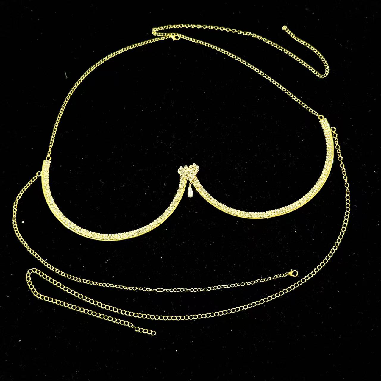 Damski biustonosz z perłową za – Body Jewelry Necklace recenzja i cena