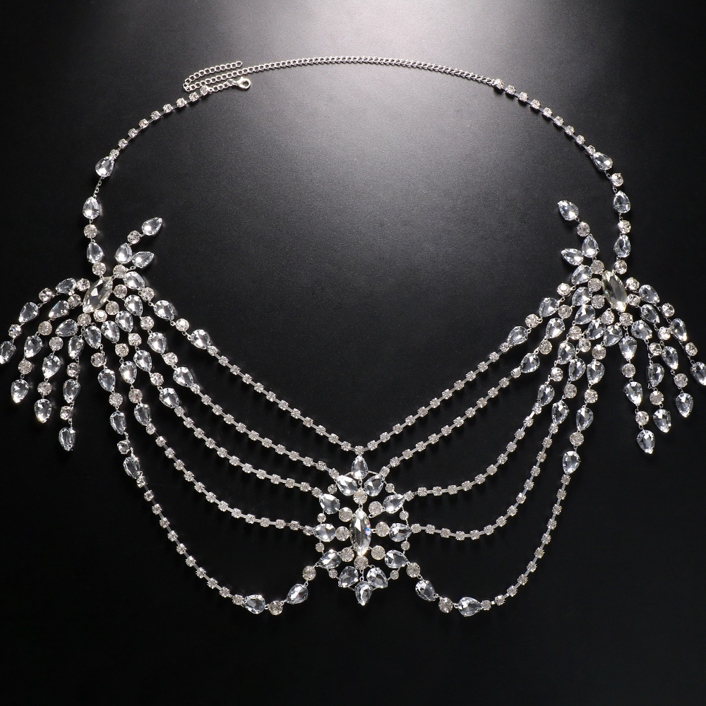 Boho kryształowy ślubny łańcus – Body Jewelry Necklace recenzja i cena