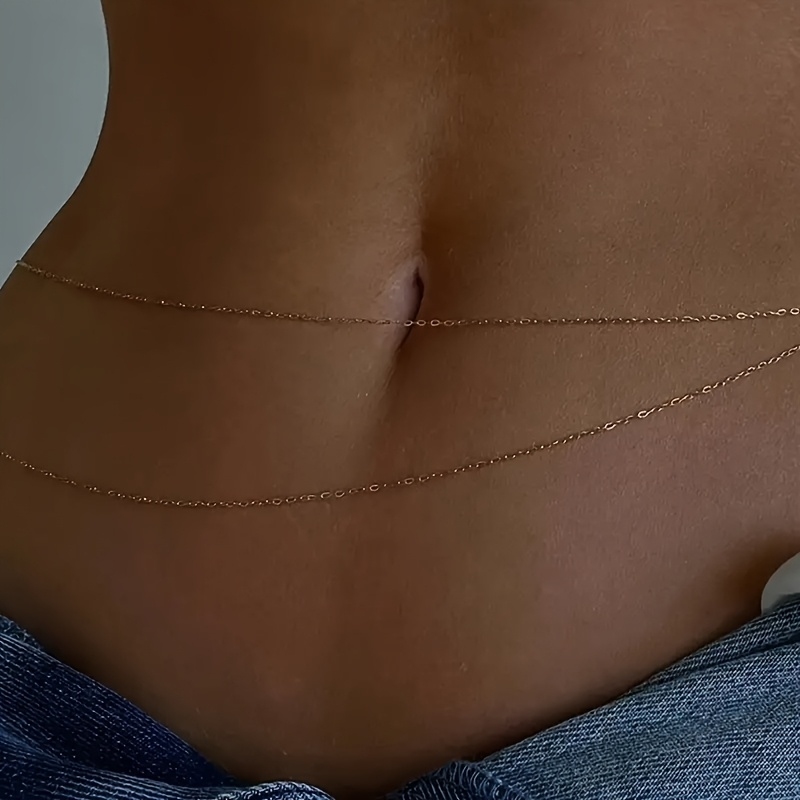 Dwustronny złoty metalowy łańc – Body Jewelry For You recenzja i cena